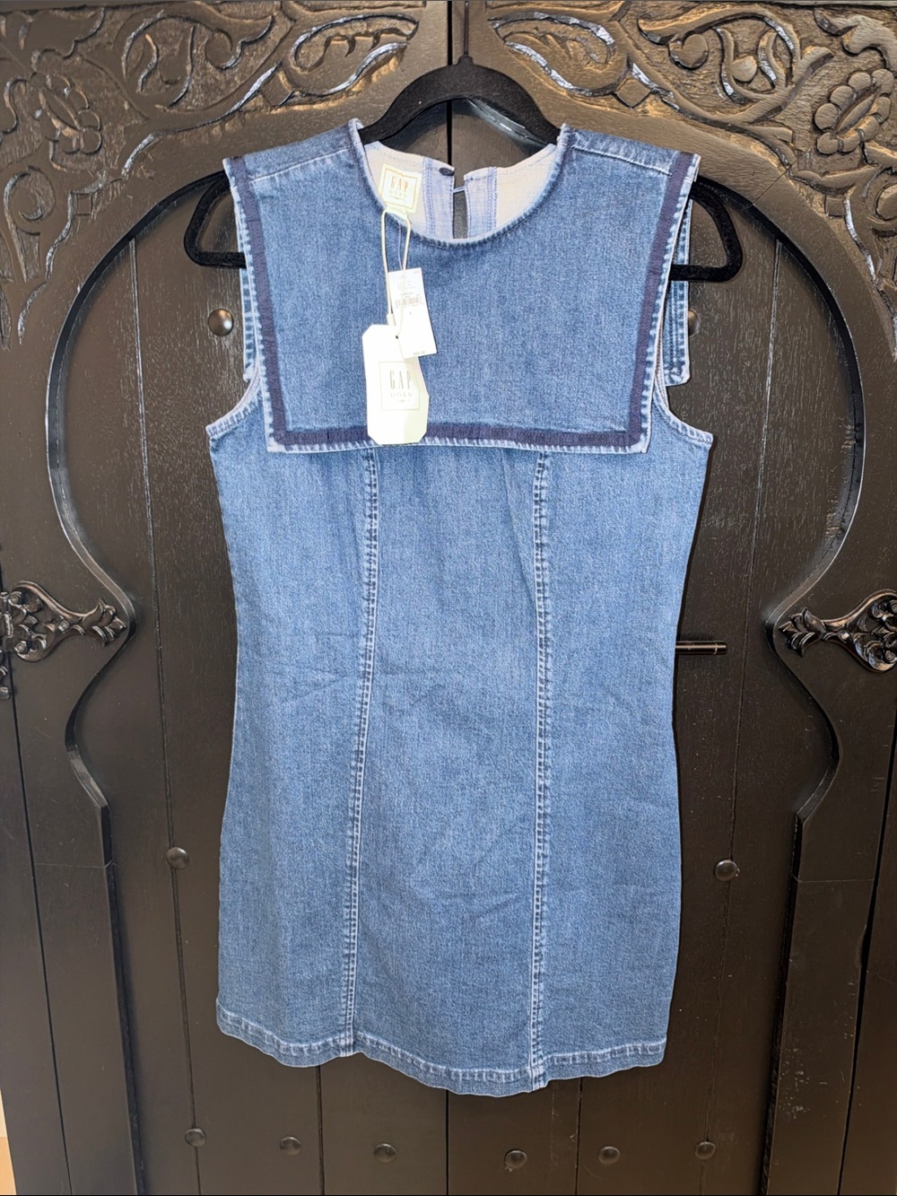 GAP x Dôen Women's Denim Sailor-Style Mini Dress